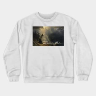 Puget Sound on the Pacific Coast by Albert Bierstadt Crewneck Sweatshirt